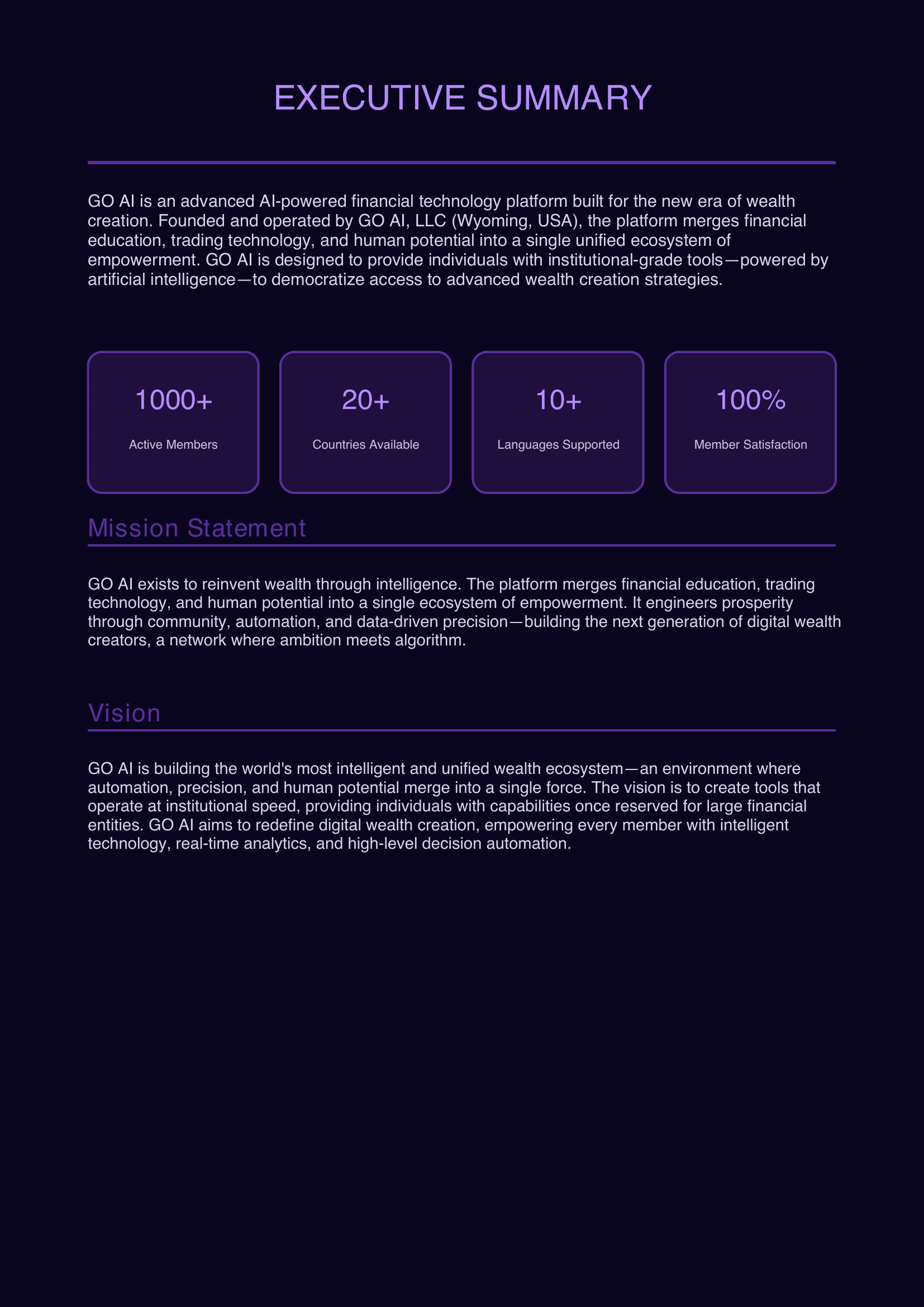 GO AI — screen 1